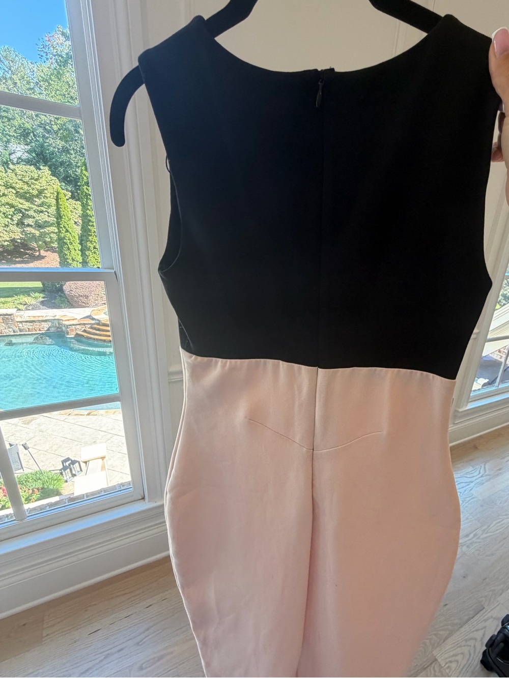 Zara Black and Light Pink Colorblock Sleeveless Jumpsuit